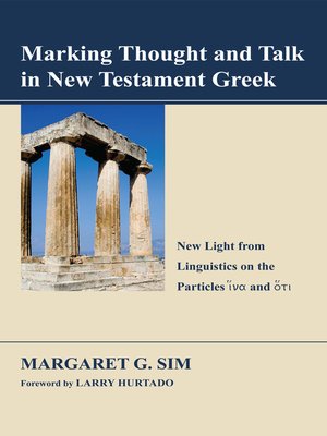 cover image of Marking Thought and Talk in New Testament Greek